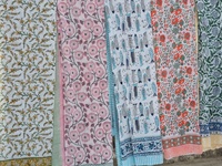 Paréo en coton imprimé à la main pour femme, couvre-maillot de plage, foulard de fête, motifs variés multicolores
