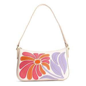 Bolso de Hombro Individual de Lujo para Mujer con Bordado Geométrico de Cuentas y Tachuelas, Bolso de Moda con Cierre de Aro y Cuentas Personalizadas para Otoño - Product Image 4