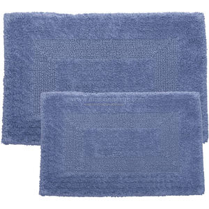 Classic Navy Blue Bath Rug Custom Size 100% Cotton Hotel Washroom Floor <b>Mat</b> Super <b>Absorbent</b> Non-Slip <b>Door</b> <b>Mat</b> Machine Made - Product Image 4
