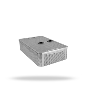 Cesta de Esterilización Dental con Tapa, Bandeja de Instrumentos Quirúrgicos de Acero Inoxidable, Cesta de Almacenamiento para Autoclave Médico - Product Image 1