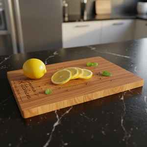 Tabla de Cortar y Plato para Servir de Bambú, Duradera, Forma Rectangular, 12 mm de Grosor, Apta para Lavavajillas - Product Image 1