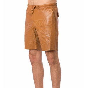 New Style Custom Made Cheap Price <b>Men</b> <b>Leather</b> <b>shorts</b> Solid Color Breathable Lightweight <b>Men</b> <b>Leather</b> <b>shorts</b> For Online Sale - Product Image 4