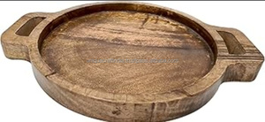 Bandeja DE SERVICIO DE MADERA clásica con esmalte Meena Art para bares y restaurantes - Product Image 3