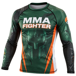 En Stock, Nuevo Diseño de Rashguard para MMA, Rashguard Profesional para MMA al por Mayor, Rashguard para MMA con Estampado por Sublimación - Product Image 3