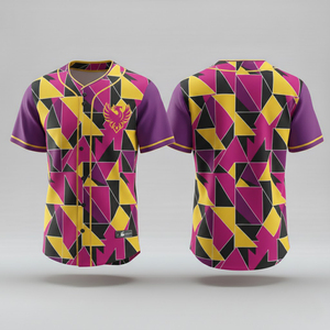 เสื้อเบสบอลผู้ชายระบายอากาศได้ดี พิมพ์ลายแบบ Sublimation ติดกระดุมเต็มตัว สำหรับทีม ใส่เล่นในซันเดย์ลีกและเกมทัวร์นาเมนต์ ปี 2026 - Product Image 1