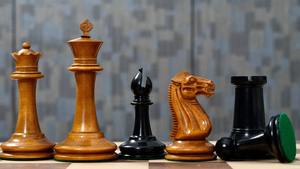 Pièces d'échecs Nathaniel Cooke 1849 Staunton, 4,5 cm, en ébène et bois de boxwood, ensemble de collection, au meilleur prix - Product Image 3