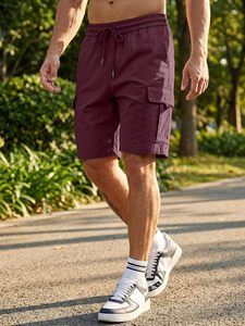 Shorts de sport pour hommes de haute qualité, tissu à séchage rapide pour l'entraînement et les activités sportives, taille mi-haute avec cordon de serrage - Product Image 5