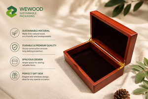 Custom Wooden Necklace Packaging <b>Box</b> Manufacturer <b>Velvet</b> Insert Jewelry <b>Box</b> Supplier Vietnam - Product Image 2