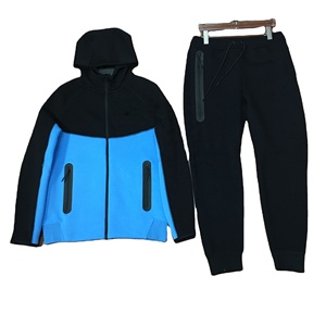 Ensemble de survêtement sport deux pièces oversize en molleton de haute qualité pour homme – Hoodie zippé et pantalon de jogging - Product Image 5