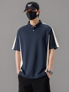 T-shirt personnalisé pour homme, 100% coton, qualité luxe, col rond côtelé, vente en gros, streetwear, t-shirt surdimensionné pour homme - Product Image 6