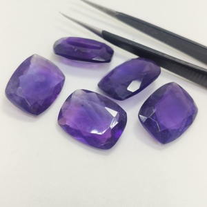 Natural Amethyst Rectangle <b>Cushion</b> Cut Gemstone for Fine Jewelry Designers Ring Settings Pendant Crafting <b>Purple</b> Stone - Product Image 4
