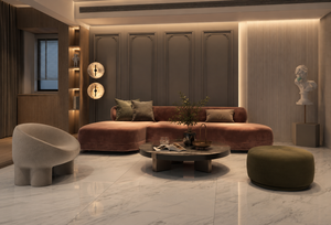 Carrelage vitrifié Calista Marble Beige 600x1200mm, antidérapant, résistant au feu, durable, collection pour sols - Product Image 5