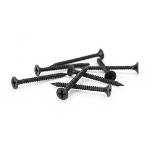 Vis métriques en acier au carbone noir classe 8.8, filetage grossier, tête cylindrique, finition phosphatée, embout Phillips, marque PDC, modèle 9, pour cloisons sèches - Product Image 4