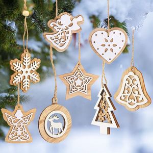 <b>Wooden</b> Reindeer Hanging Ornament Laser Cut Cute <b>Christmas</b> <b>Tree</b> Decoration Handmade Craft Gift - Product Image 6