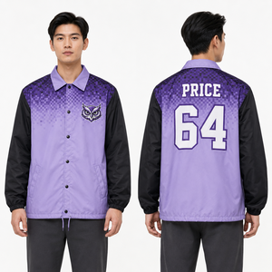 เสื้อโค้ชสตรีทแวร์ น้ำหนักเบา กันน้ำ กันลม ระบายอากาศได้ดี ทนทาน สวมใส่สบาย เหมาะสำหรับนักกีฬา คุณภาพระดับพรีเมียม พร้อมลายพิมพ์ - Product Image 1