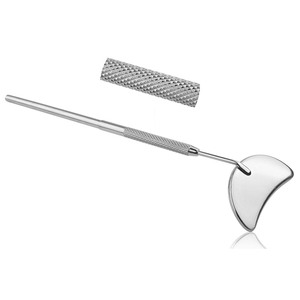 Miroir professionnel pour technicien en cils, demi-lune incurvé en acier inoxydable, outil de cartographie pour extensions de cils - Product Image 1