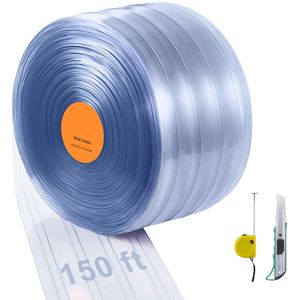 Strisce per Tende in PVC Trasparente Scanalato da 150FT, Larghezza 8 Pollici e Spessore 0,08 Pollici, Rotolo all'Ingrosso per Uso Industriale - Product Image 6