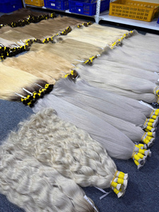 Extensiones de Cabello Vietnamita Virgen Natural Liso de Alta Calidad, Cabello de un Solo Donante, Super Double Drawn, 100 Gramos, Color Rubio - Product Image 3