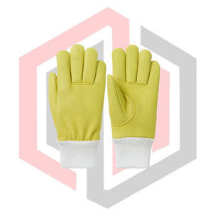Guantes de Soldadura y Bomberos Impermeables (TIG/MIG) de Cuero con Textura Lisa, 14 Pulgadas, Puño Tejido, Sin Silicona - Product Image 1