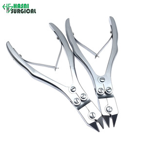 กรรไกรตัดตาข่ายแบบกรงเหล็กสแตนเลสคุณภาพสูง แบบสองข้อต่อ สำหรับตัดลวด เครื่องมือผ่าตัดกระดูกและข้อ - Product Image 2