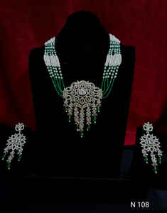 Classic American Diamond Bridal Jewelry <b>Set</b> Two-Piece <b>Necklace</b> <b>and</b> <b>Earrings</b> for Wedding Fashionable Classic Style - Product Image 3