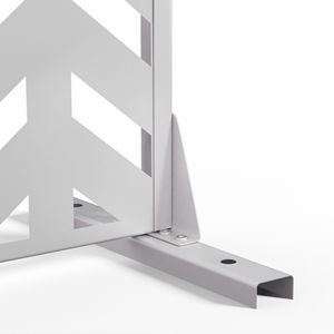 รั้วกั้นห้องโลหะสีขาว, 72 "hx35" W กั้นห้องก้างปลาแบบอิสระสำหรับตกแต่งเพื่อความเป็นส่วนตัวสำหรับระเบียงลานบ้าน - Product Image 3