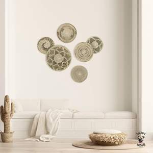 Handcrafted Horizontal Pattern Rectangle Modern <b>Hanging</b> <b>Wall</b> Jute <b>Basket</b> Natural Woven <b>Wall</b> Storage & Decorative <b>Basket</b> - Product Image 3