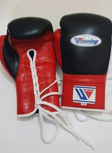 Gants de boxe MMA Sanda professionnels en cuir de vachette premium personnalisés avec lacets et poignées - Product Image 4