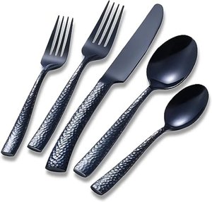 Popular Silver Plated Metal Flatware <b>Set</b> With White <b>Marble</b> Handle for Home & Hotels Tabletop <b>Dinnerware</b> Cutlery <b>Sets</b> - Product Image 5