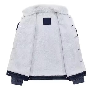 Chaquetas de mezclilla personalizadas de alta calidad para hombre, estilo urbano, con cremallera completa y manga larga, precio al por mayor. - Product Image 3