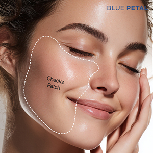 Patch apaisant pour les joues Blue Petal, en microfibre végane, pour peaux sensibles, rafraîchissant, calmant, hydratant, soin anti-rougeurs, k-beauty - Product Image 3