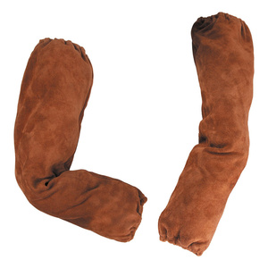 Manches de soudage en cuir de vachette pleine fleur de qualité supérieure, certifiées CE, niveau de protection ANSI 2, résistantes à la chaleur et à l'abrasion - Product Image 2