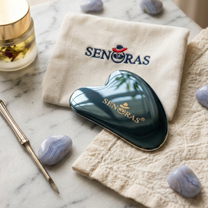 Herramienta de Masaje Gua Sha de Bronce Kansa Ayurvédica Modelo 004 Senoras |   Tensado Manual de Piel Facial y Corporal Completo - Product Image 1