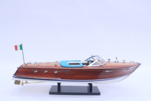 เรือใบจำลอง RIVA ARISTON (ตัวเรือสีขาว) งานแฮนด์เมด ของสะสมงานศิลปะโบราณ ตกแต่งธีมมหาสมุทร ตั้งโชว์ได้ โฮชิมินห์เกีย - Product Image 2