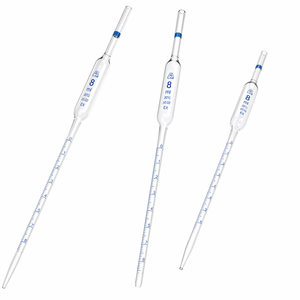 ปิเปตวัดปริมาตรขนาด 8 มล. เกรดห้องปฏิบัติการ ทำจากแก้วบอโรซิลิเกต แบบมีขีดวัดเดี่ยว ความแม่นยำสูง สำหรับการวัดของเหลว - Product Image 3