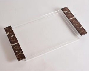 Bandeja Acrílica Premium Hecha a Mano con Incrustaciones de Madreperla, Diseño Industrial, Apta para Lavavajillas, Vajilla para Servir en Ramadán, Regalos Festivos - Product Image 3