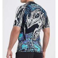 Chemise de compression à manches courtes pour hommes, séchage rapide, protection UV, pour la natation et le surf, OEM