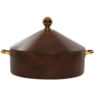 Casserole en acier inoxydable blanc et or avec couvercle, récipient isotherme pour servir les aliments chauds, pour la maison et l'hôtel - Product Image 3