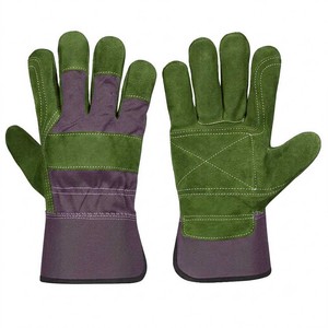 Guantes de Seguridad de Cuero STALWART IMPEX, Verde Morado, Antideslizantes en las Puntas, Resistentes a la Abrasión, Uso General, Puño Recto, Talla 11 - Product Image 2