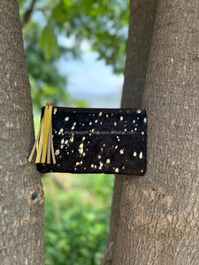 กระเป๋าหนังมีพู่ห้อยทำจากหนังขนโลหะสีรุ้งแบบมีเอกลักษณ์กระเป๋าใส่บัตรเอทีเอ็ม - Product Image 2