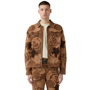 <b>Men's</b> <b>Corduroy</b> Patchwork <b>Jacket</b> With Turn-down Collar And Regular Fit Casual Autumn Style Denim <b>Jacket</b> With Patch Designs - Product Image 5