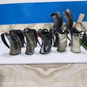 Juego de 4 Cuernos para Beber de Primera Calidad con Soporte, Producto de Lujo Más Vendido en India para Fiestas, Producto de Alta Demanda para Cerveza - Product Image 6
