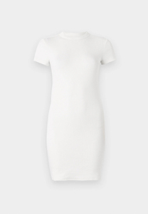 Vestido ajustado de manga corta acanalado más vendido, proveedor de vestidos de punto elástico acanalado, OEM ODM - Product Image 4