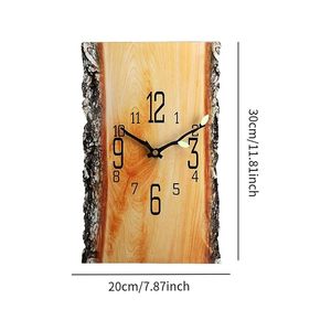 Reloj de Pared Moderno de Madera, Silencioso, con Movimiento de Cuarzo Analógico, Decoración con Diseño de Tronco de Árbol para Sala de Estar - Product Image 2