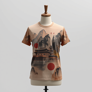 เสื้อยืดลำลองผ้าฝ้ายแท้ 100% ระบายอากาศได้ดี ไม่เป็นขุย ผลิตในจีน รับผลิตแบบ OEM/ODM ดีไซน์ unisex ผ้าถักน้ำหนัก 280 กรัม ขายส่ง - Product Image 5