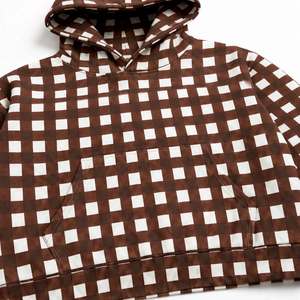 Sweat-shirt à capuche personnalisé pour homme, à carreaux vert et blanc, imprimé, décontracté, à manches longues, avec poche kangourou - Product Image 2