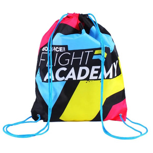 Sacs à cordon en polyester imperméables et résistants, personnalisables avec logo et couleur, motif dessin animé, pour chaussures de sport, sac de gym, sac à dos durable, voyage - Product Image 5