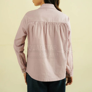 Blusas Casuales de Color Sólido con Logotipo Frontal para Mujer, 100% Algodón, Ecológicas, Precio Razonable, Diseño Único, Nueva Llegada - Product Image 2