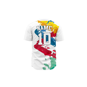 Camiseta de Béisbol OEM de Secado Rápido, 100% Poliéster, Manga Corta, Ropa Deportiva, Personalizable con Nombre y Número del Equipo - Product Image 2