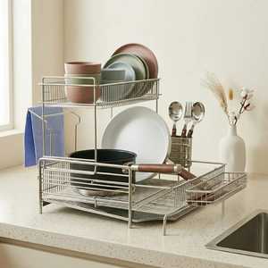 Natural Bamboo Wood Dish <b>Rack</b> <b>Plate</b> Holder Kitchen Storage Organizer Drainer Stand for <b>Plates</b> Bowls Cups Pot Lids Bookshelf - Product Image 1